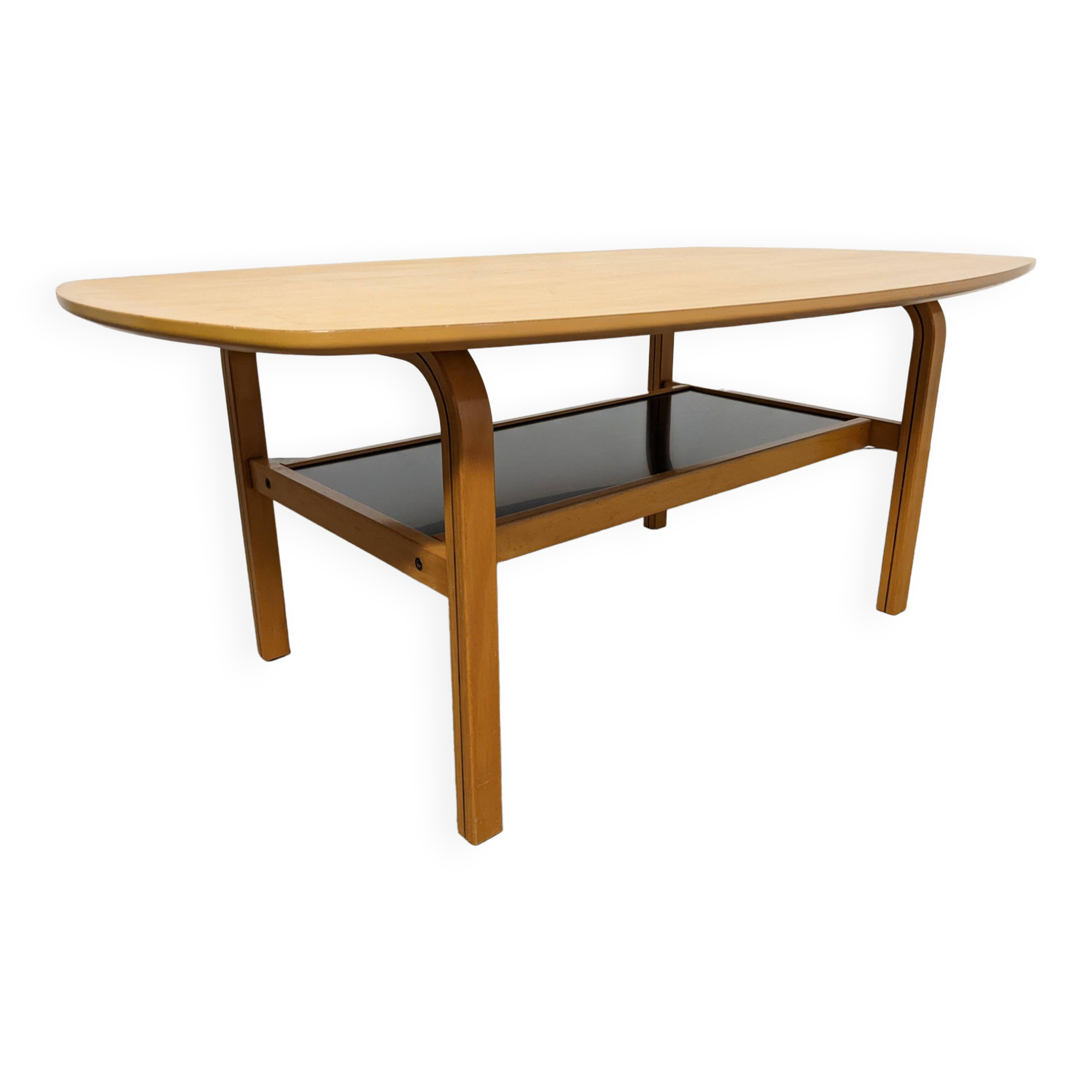 Table basse bow wood des années 60/70
