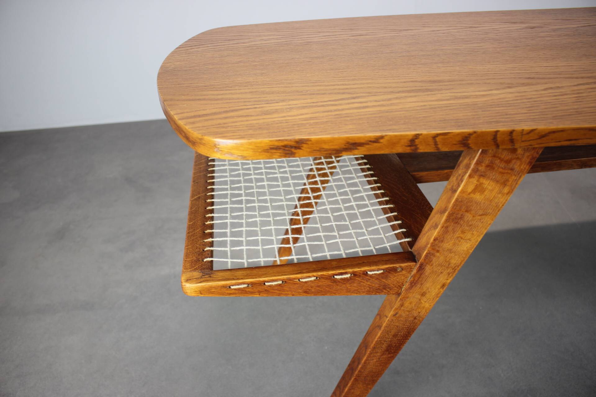 Mid-century Danish teak coffee table with magazine rack, Denmark 1960.