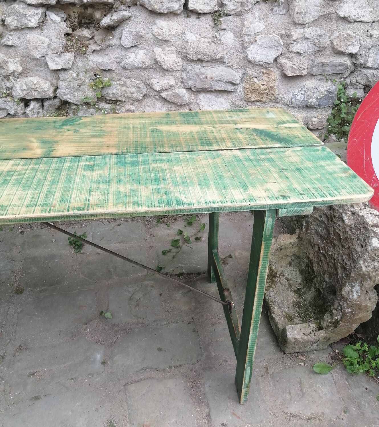 Folding wooden table long 200cm