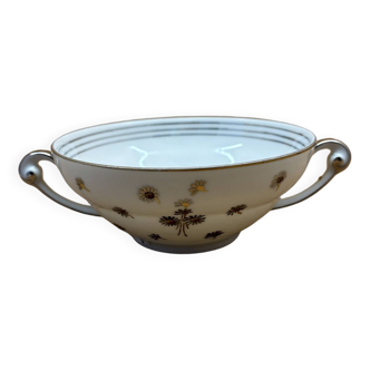 Double-handled porcelain cup