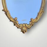 Antique mirror in carved wood with gilded leaf – Louis XV style – H59 cm