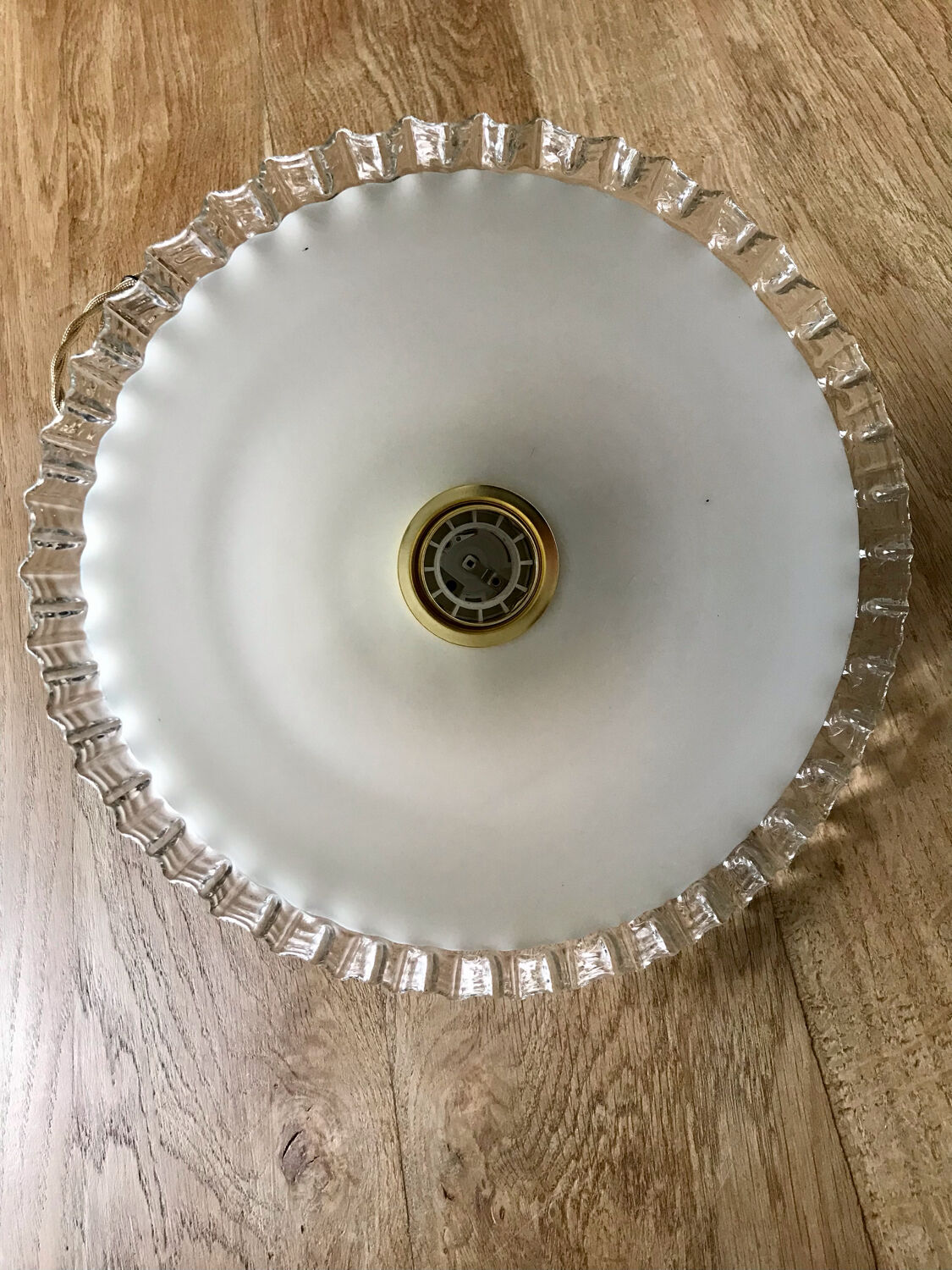 Vintage opaline pendant lamp