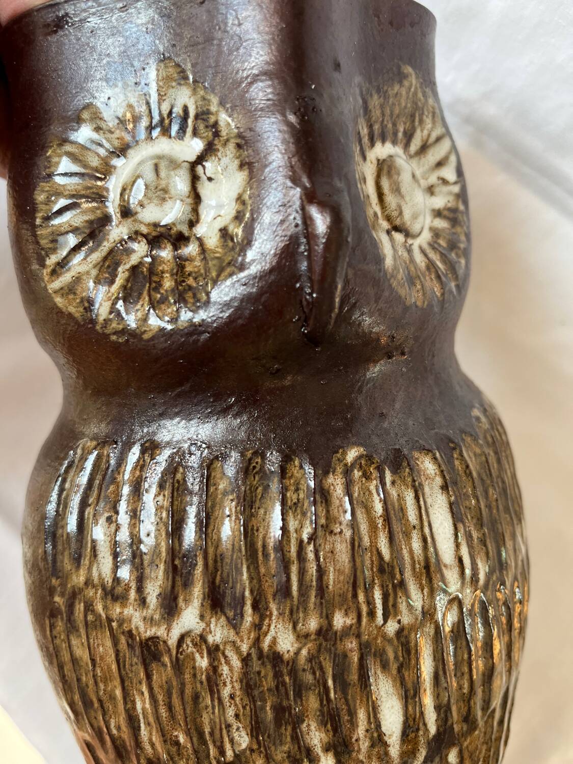 Vintage owl pitcher