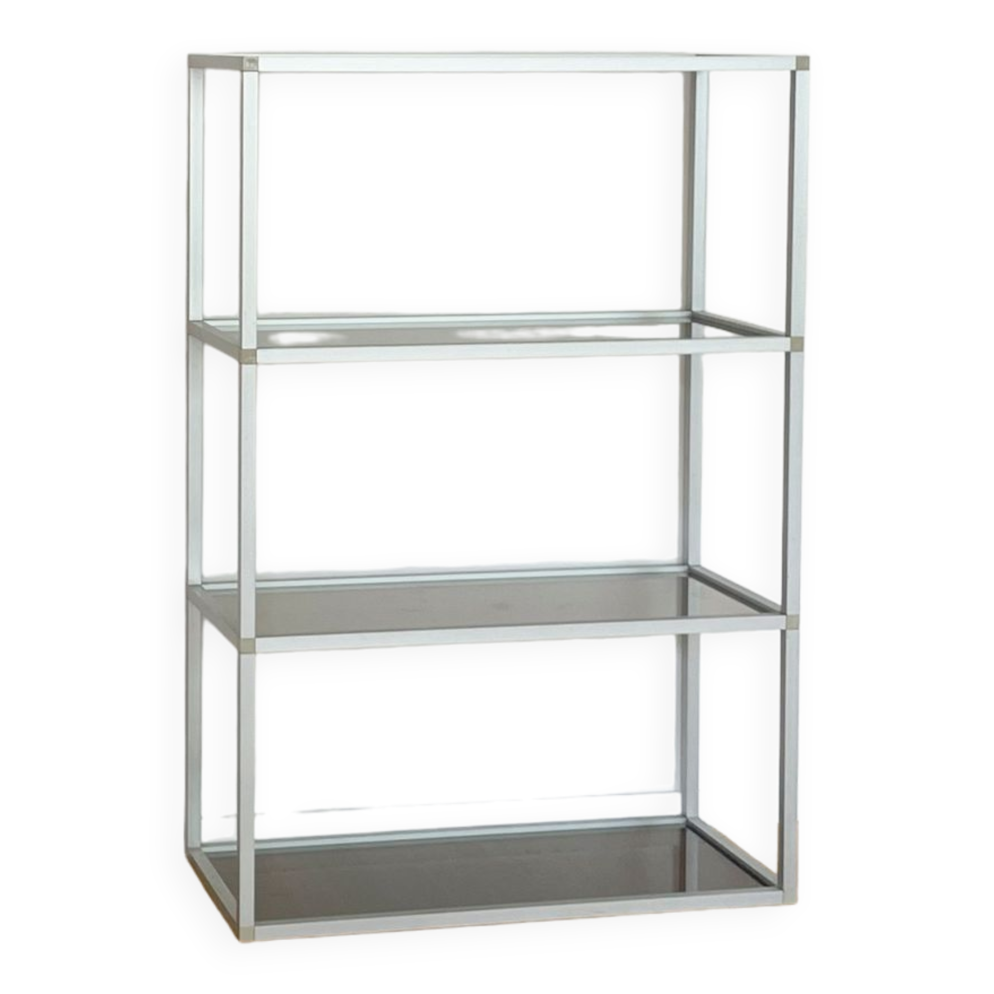 Aluminum and glass shelf