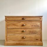 Commode ancienne, meuble de métier en orme massif