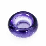 Thick glass tealight holder from the 70s/80s