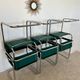 Set of 6 tubular chairs Bauhaus style design 80s/90s green