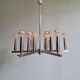 Space Age chandelier in chromed metal, 18 light points, 1970