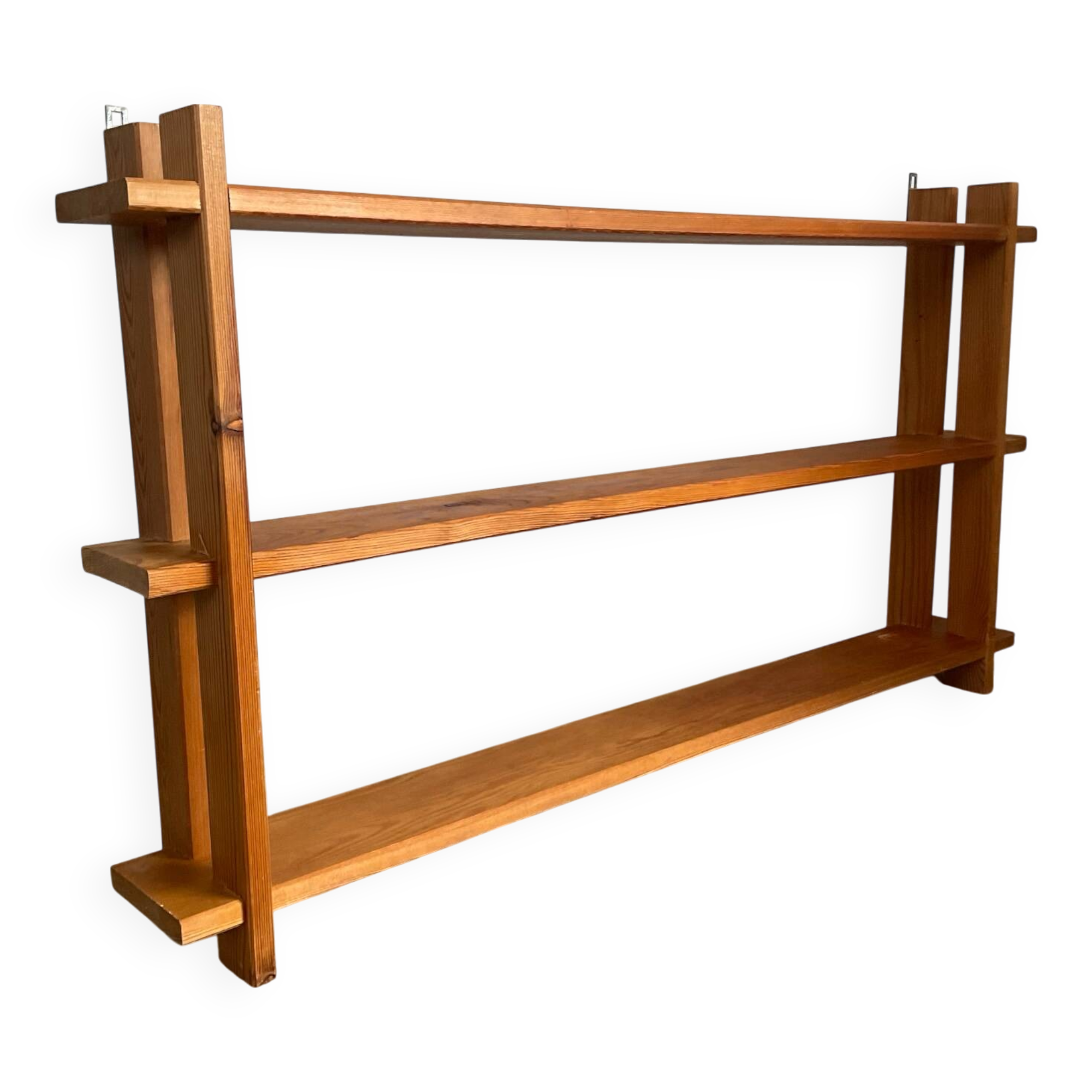 Pine wall shelf, 1970s-80s