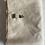 Linen canvas trousseau reserve sheet Le Bon Marché 1960