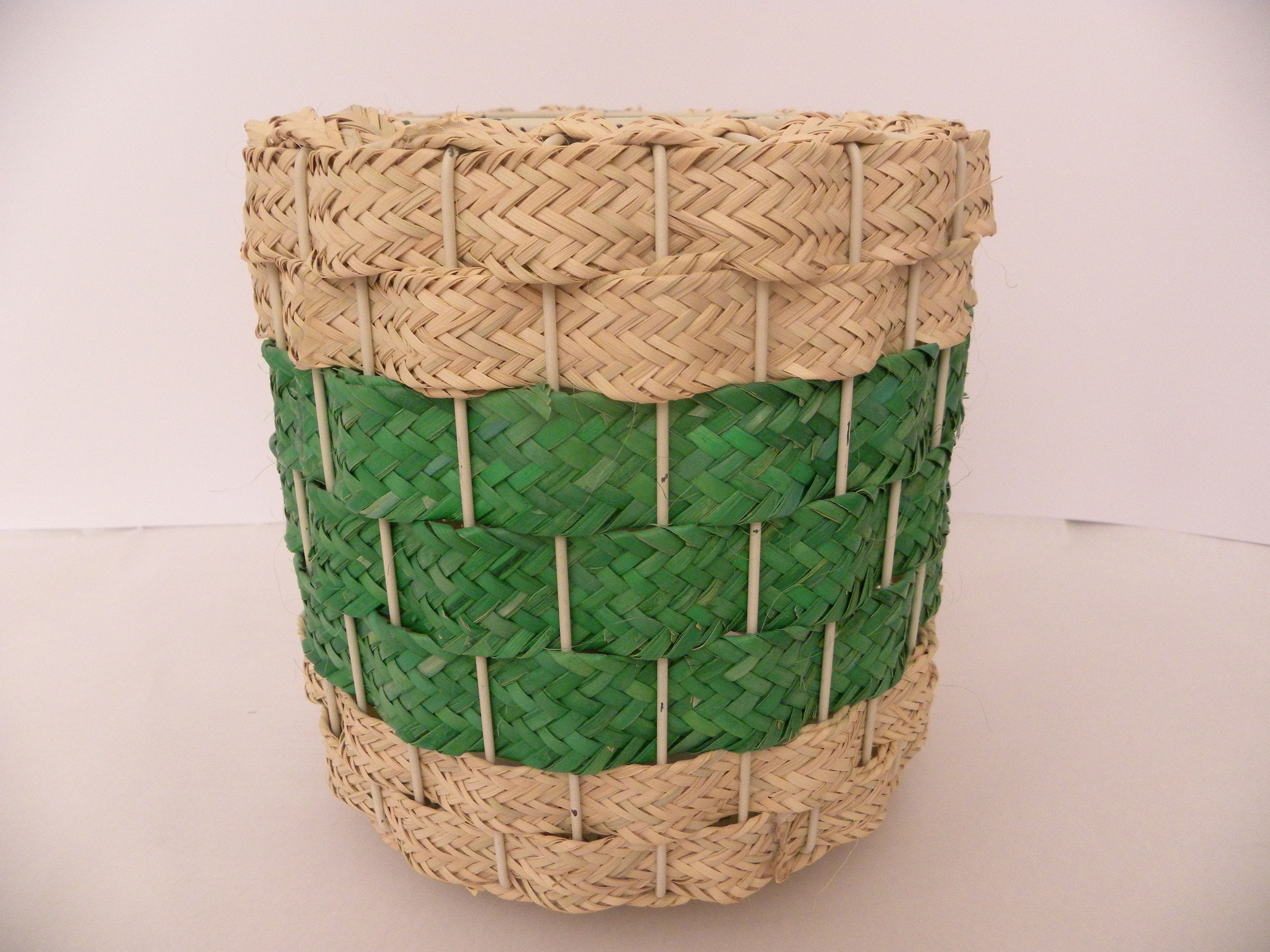 Pouf Marocain En Osier Tressé Main – Assise Et Repose-pieds Déco