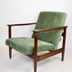 Green Olive GFM-142 Armchair by Edmund Homa, 1970s