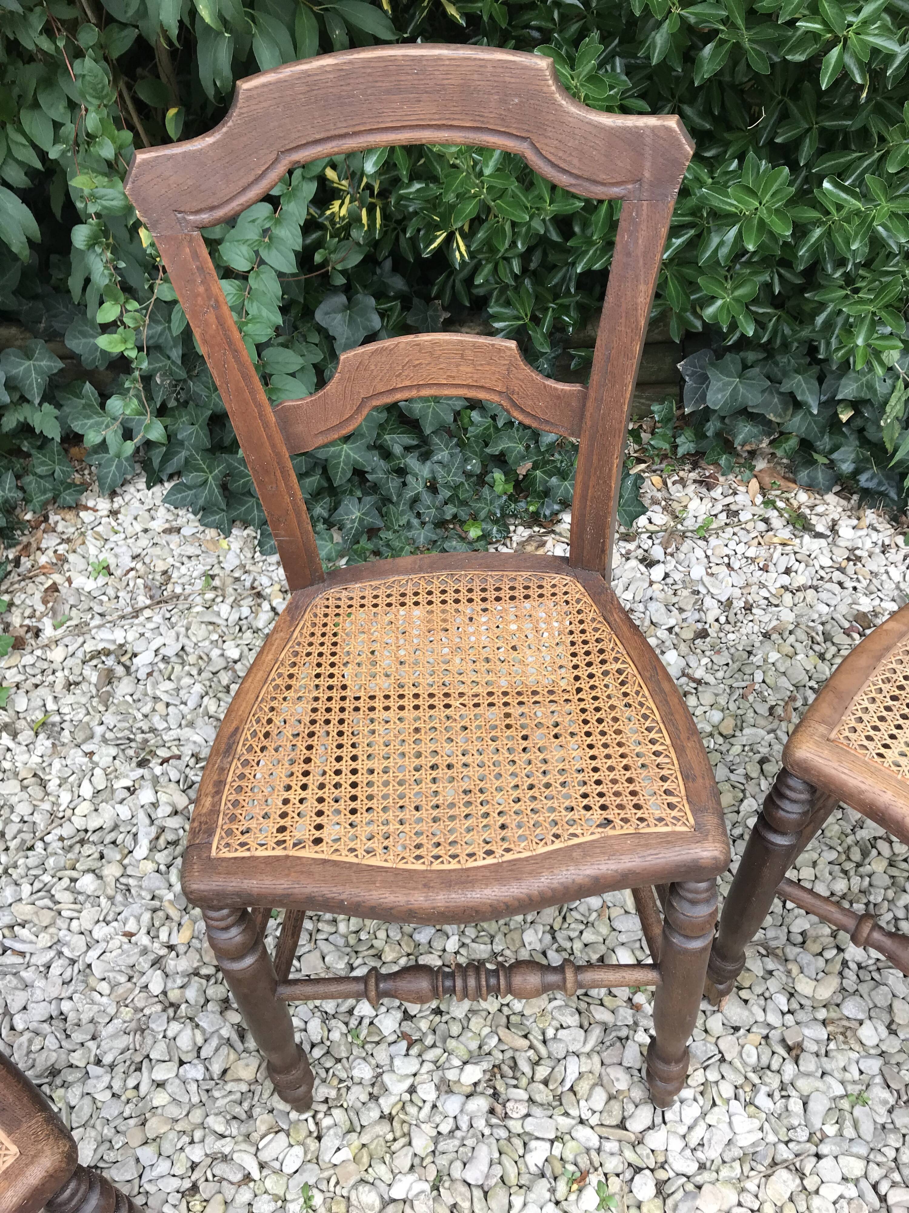Four chairs during the Napoleon III era