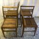 Series of 4 solid wooden chairs by René Gabriel 40/50