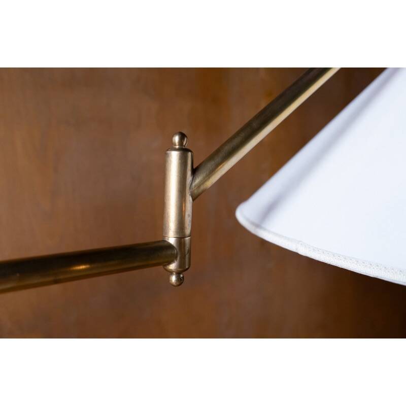 Brass and marble floor lamp, Italy 1950s