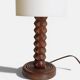Art Deco wooden table lamp by Charles Dudouyt, France, circa 1930s.