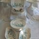 Antique 19th Century French Longwy Mignon Ironstone Dinner Service – Blue Green