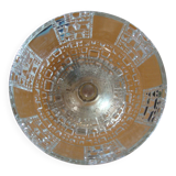 Art Deco crystal and metal fruit bowl