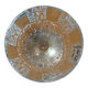 Art Deco crystal and metal fruit bowl