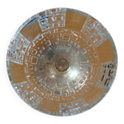 Art Deco crystal and metal fruit bowl