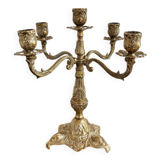 5-light gold candlestick holder