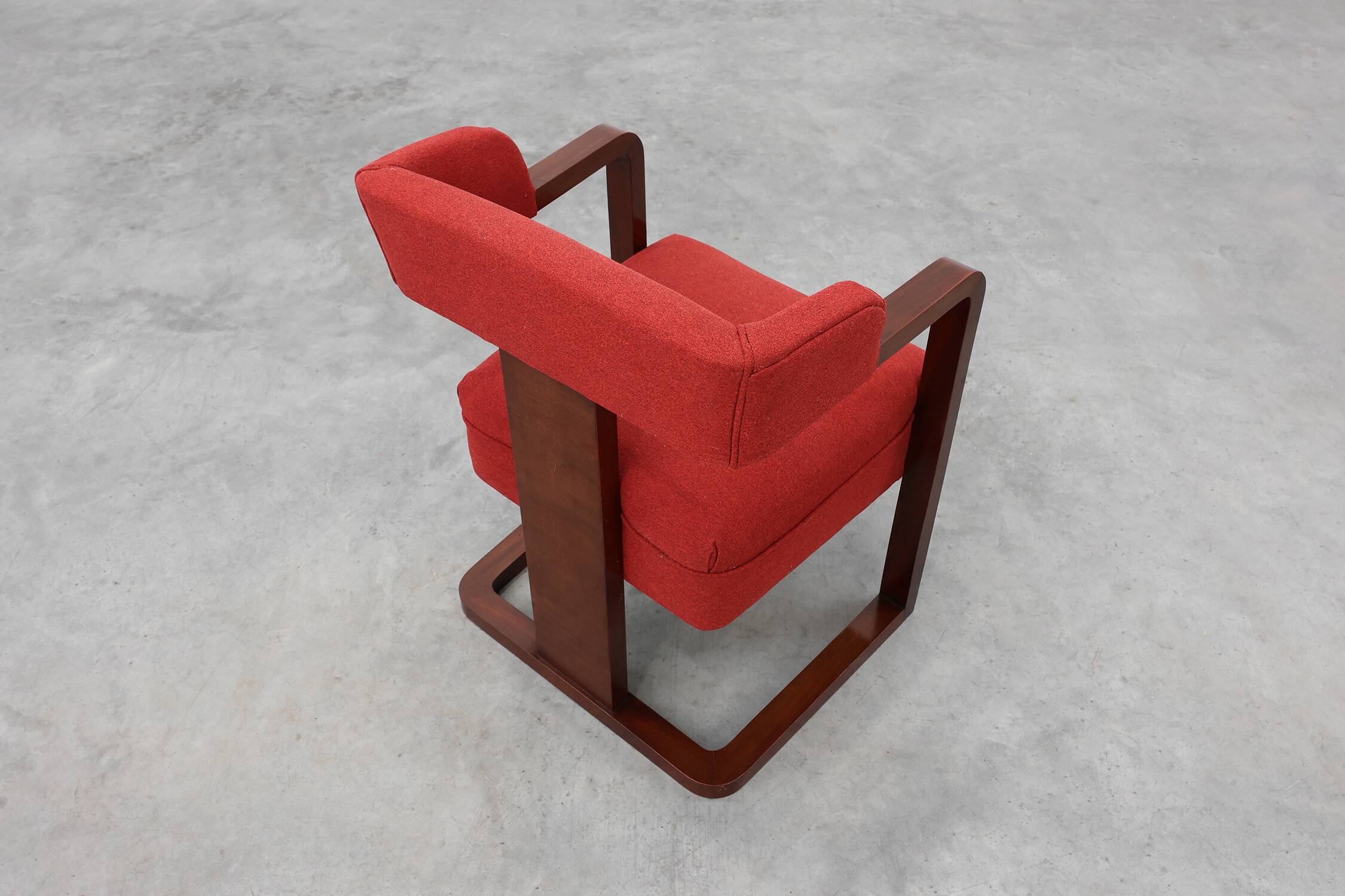 Ensemble of Two Art Deco Chairs with Matching Stool, Belgium ca. 1920