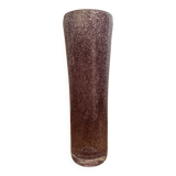 Soliflore vase en verre soufflé violet