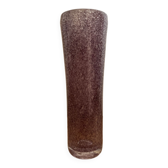 Soliflore vase en verre soufflé violet