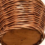 Large 50 cm wicker jar from the 60s and 70s