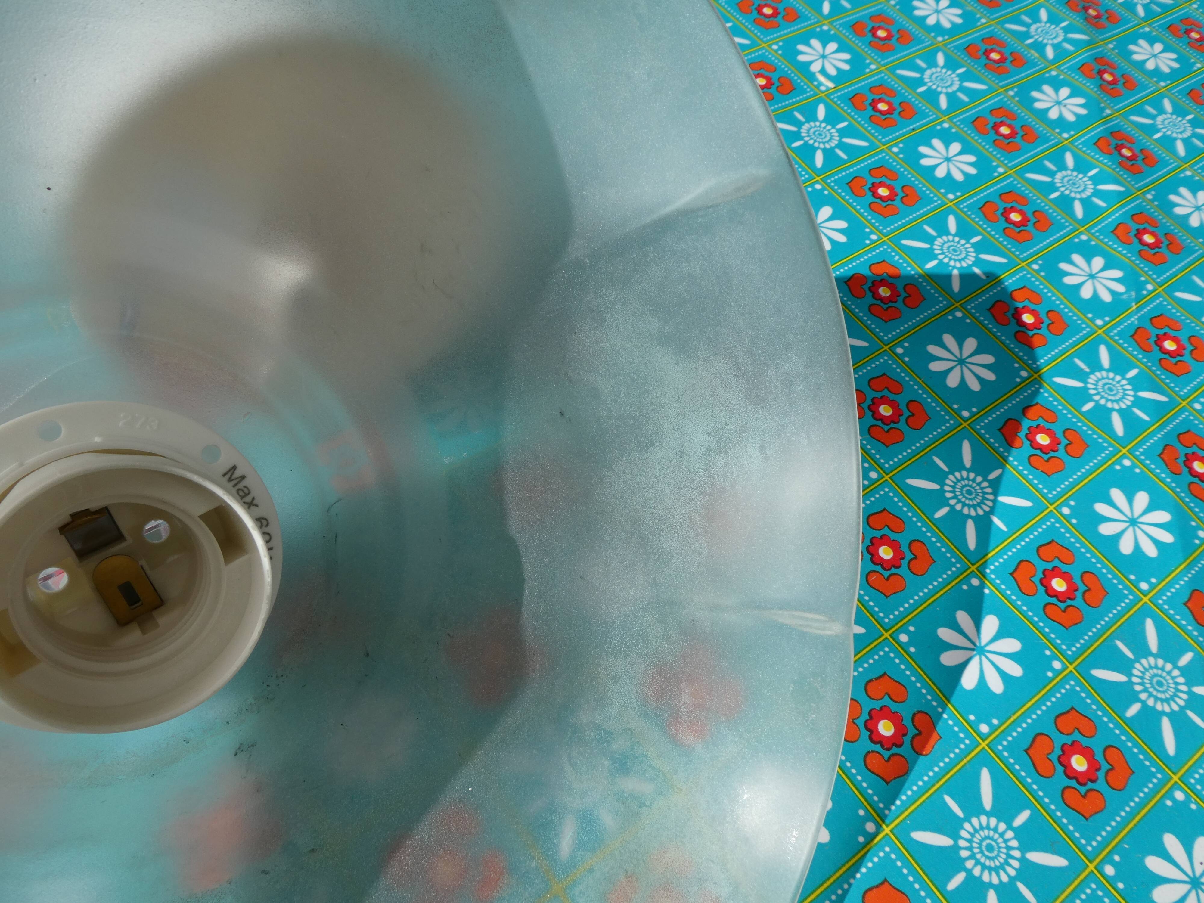 Old hanging lamp, shade glass lamp vintage