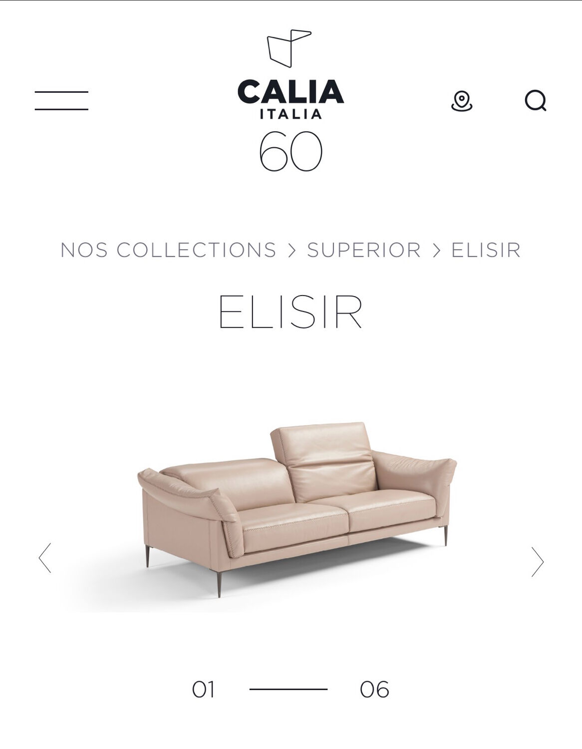 Elisir Sofa Calia Italia