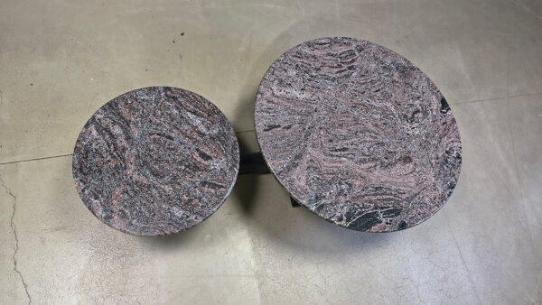 Table basse en marbre vintage par Roche Bobois, années 1980.