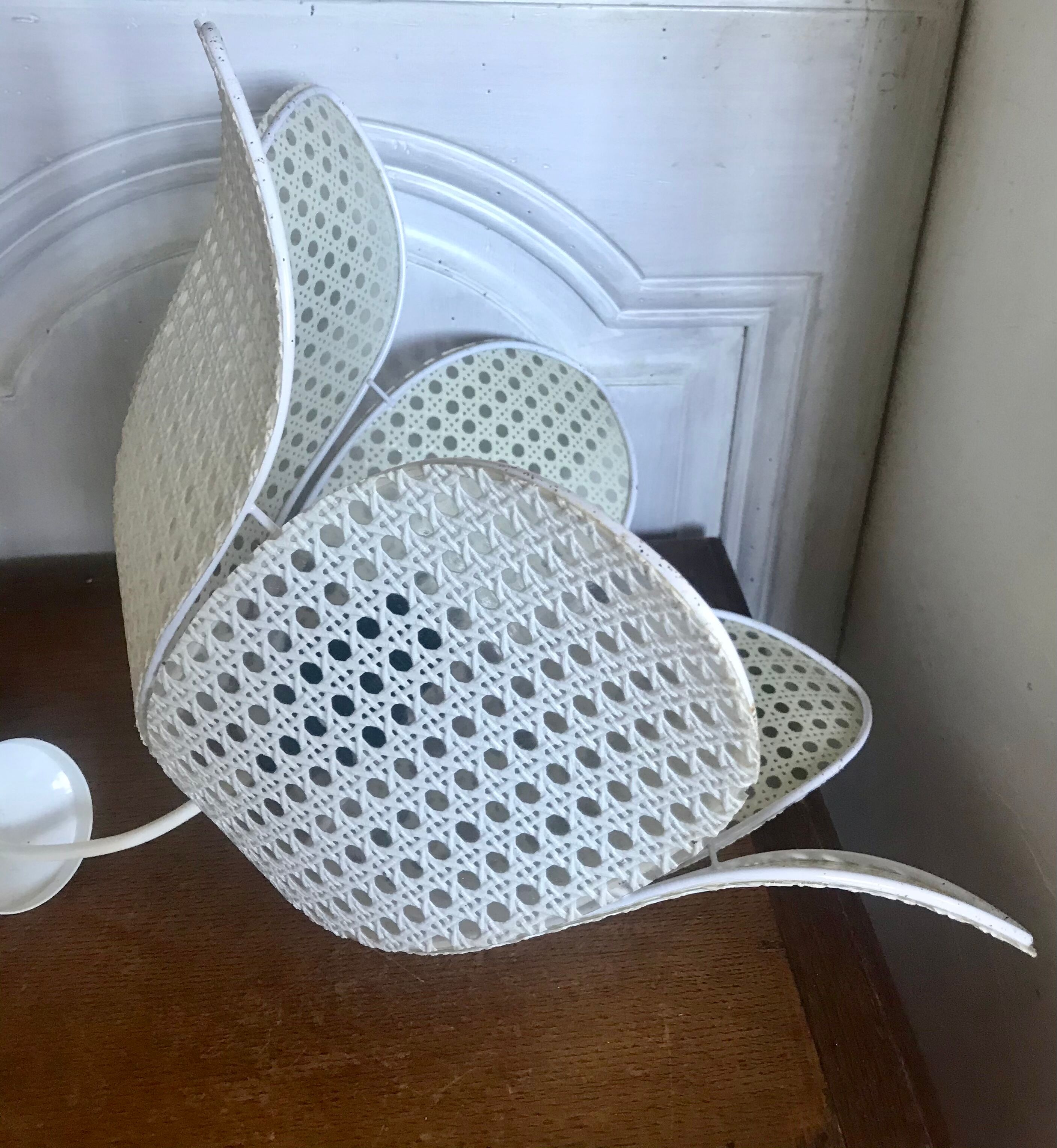 Vintage canine rattan hanging