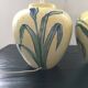 Paire de pieds de lampes italiennes décor iris