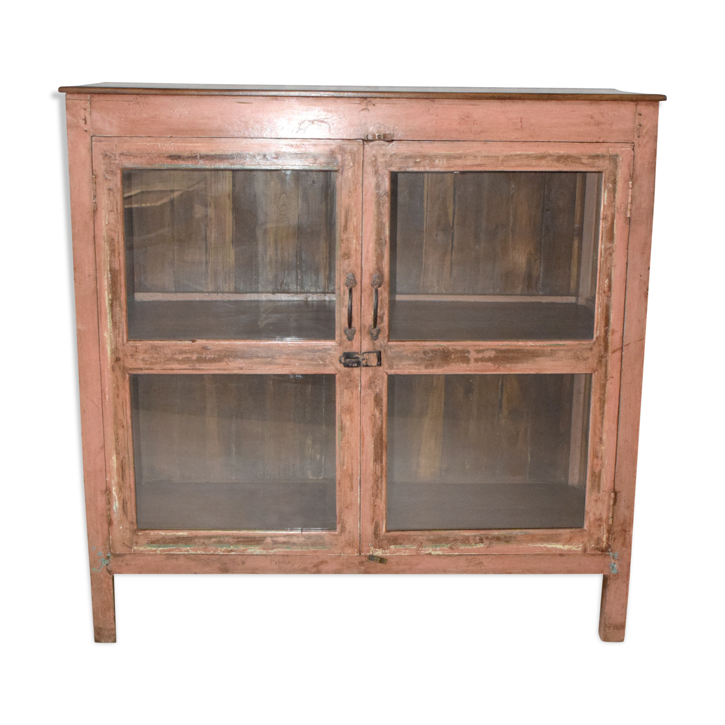 Teak glass buffet