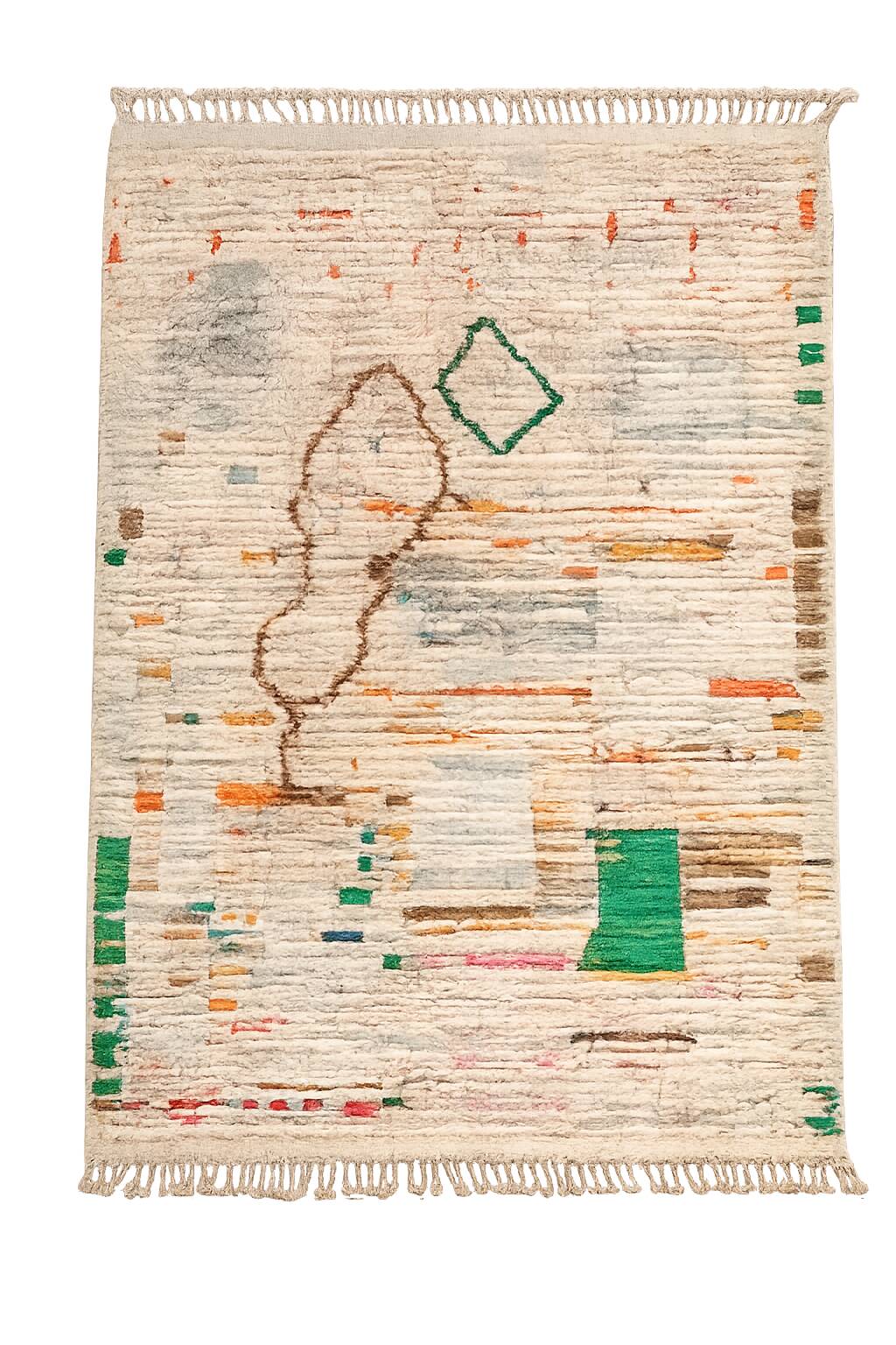 Berber Boujaad rug in coloured wool