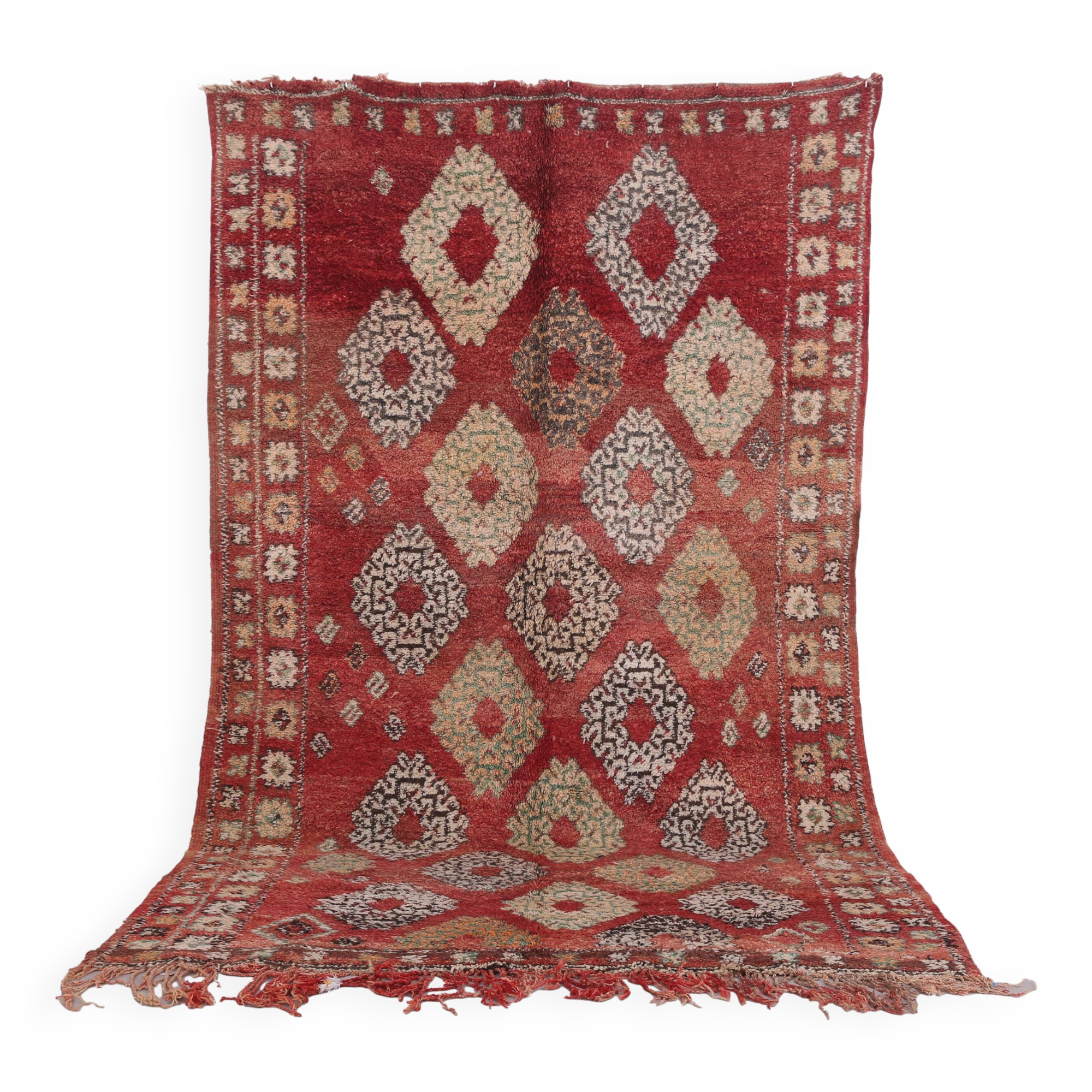 Vintage Moroccan Rug 179 x 305 cm - Berber Handmade Rug - Old Moroccan Rug