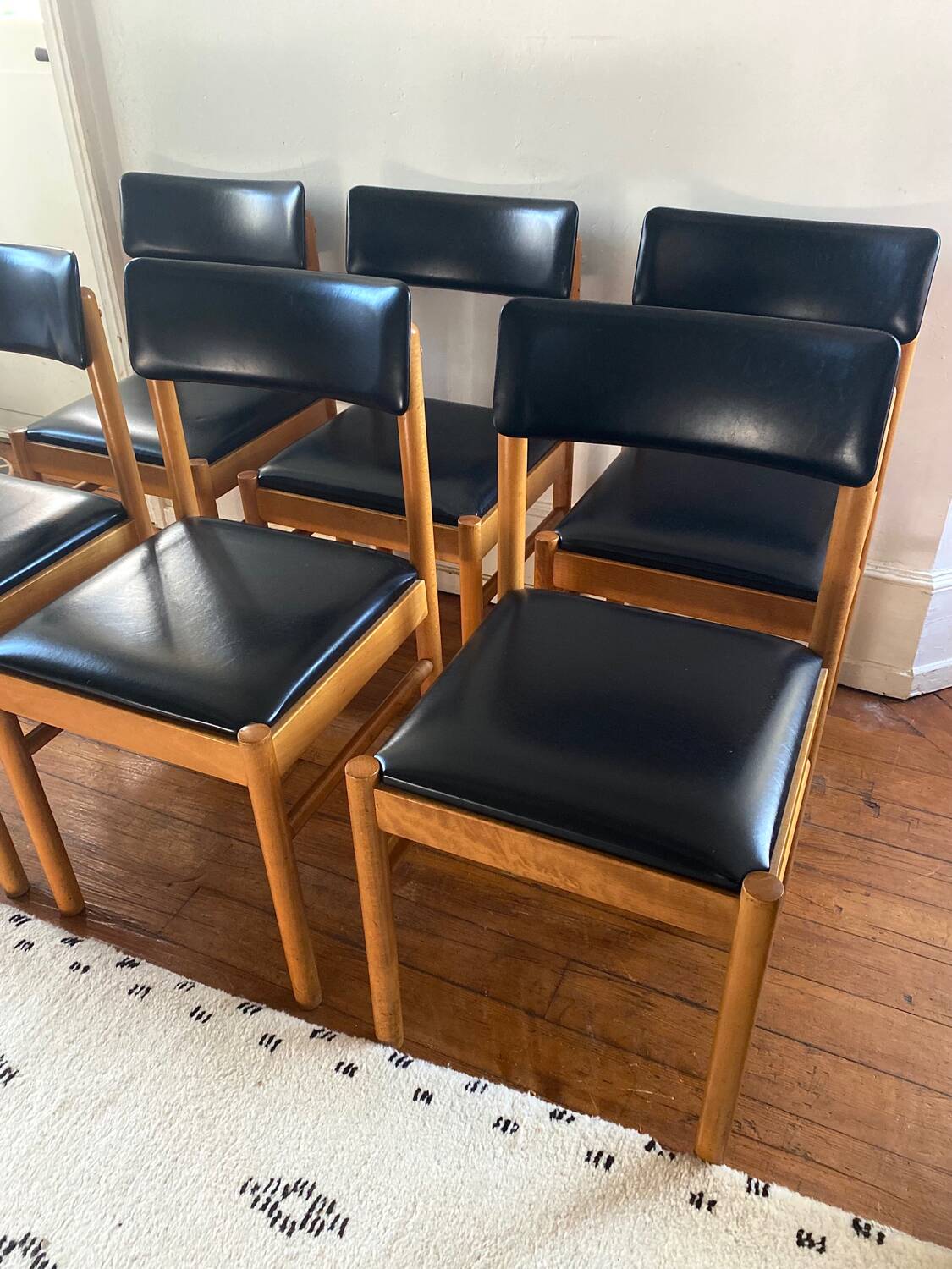 Set of six vintage Scandinavian chairs