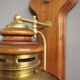 Vintage wall lamp in Murano glass, wood and brass, 1970