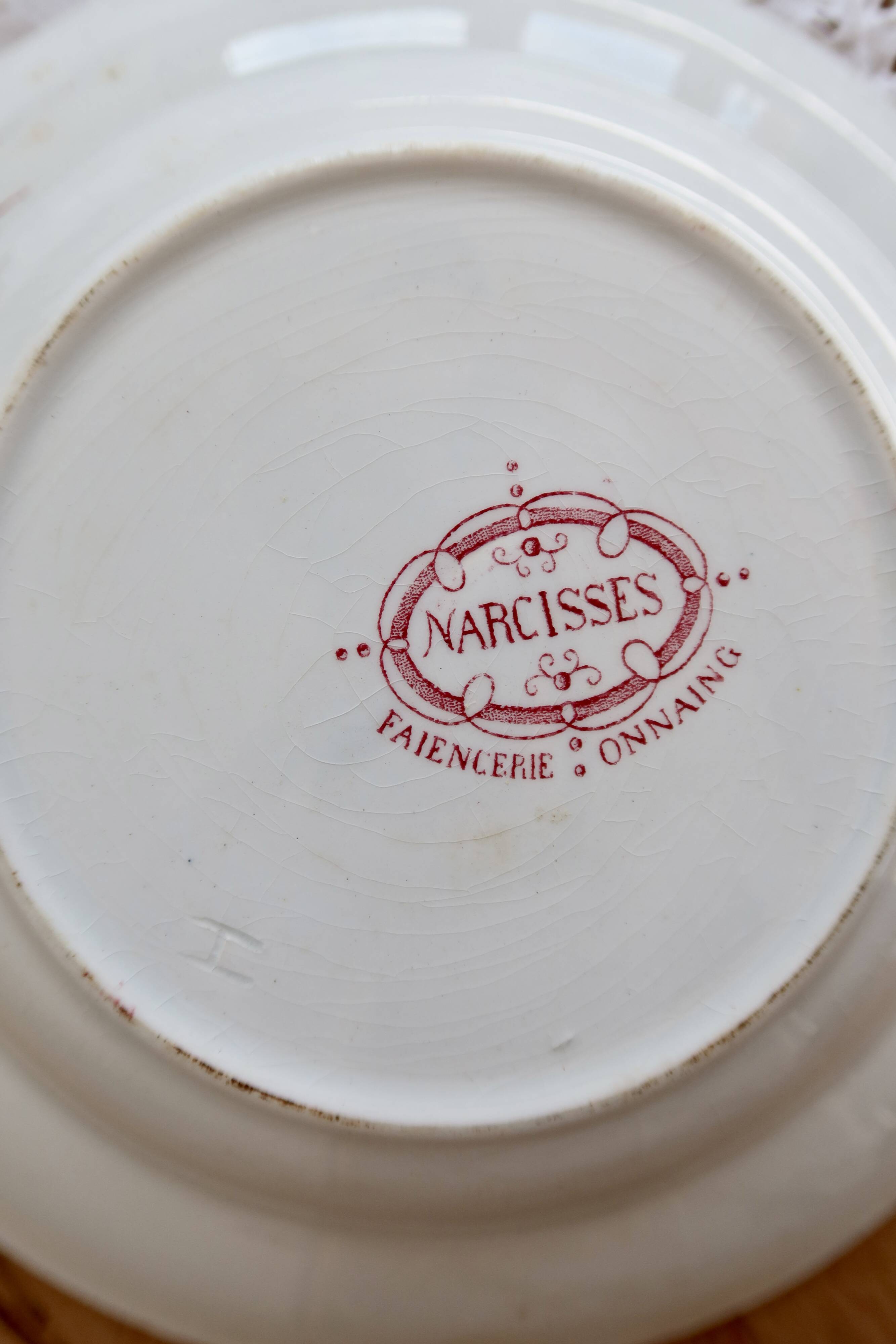 Shallow dish red iron clay Onnaing - Narcisse model