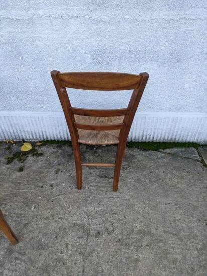 Pair of straw chairs