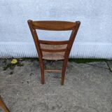 Pair of straw chairs