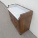 Ancienne commode en bois et marbre