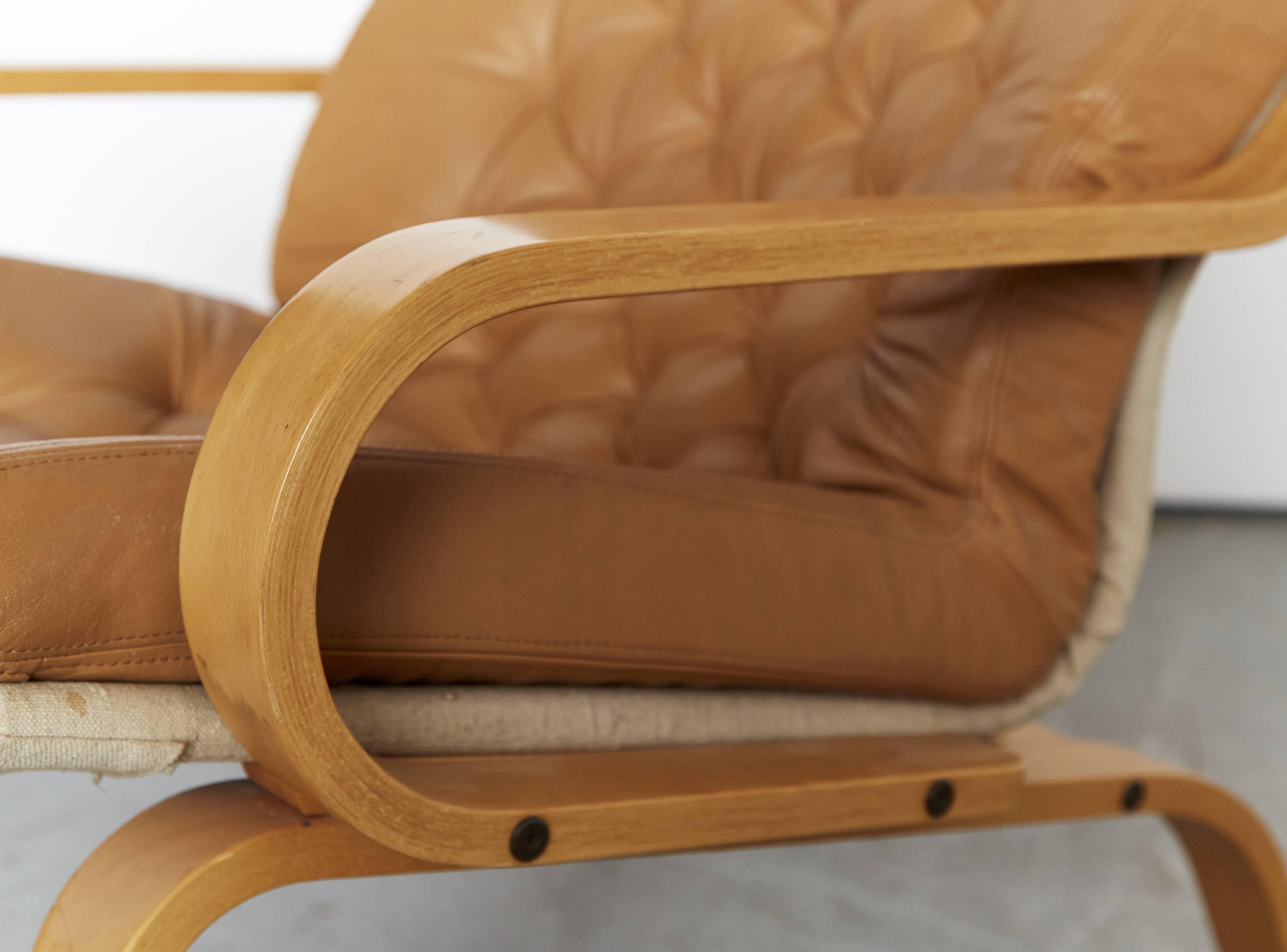 Nobuo Nakamura Armchair and Pouf 'Poem' for IKEA, 1977