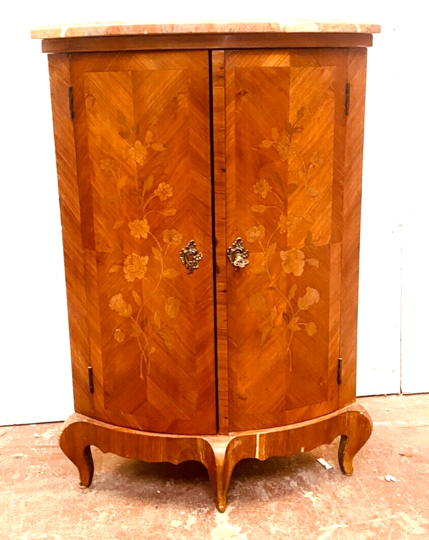 Curved neckline Louis XV style rosewood inlaid XX century