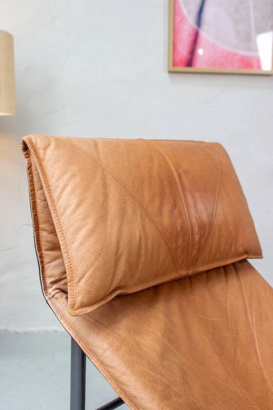 Vintage IKEA Skye Lounger Easy Chair Leather 90s