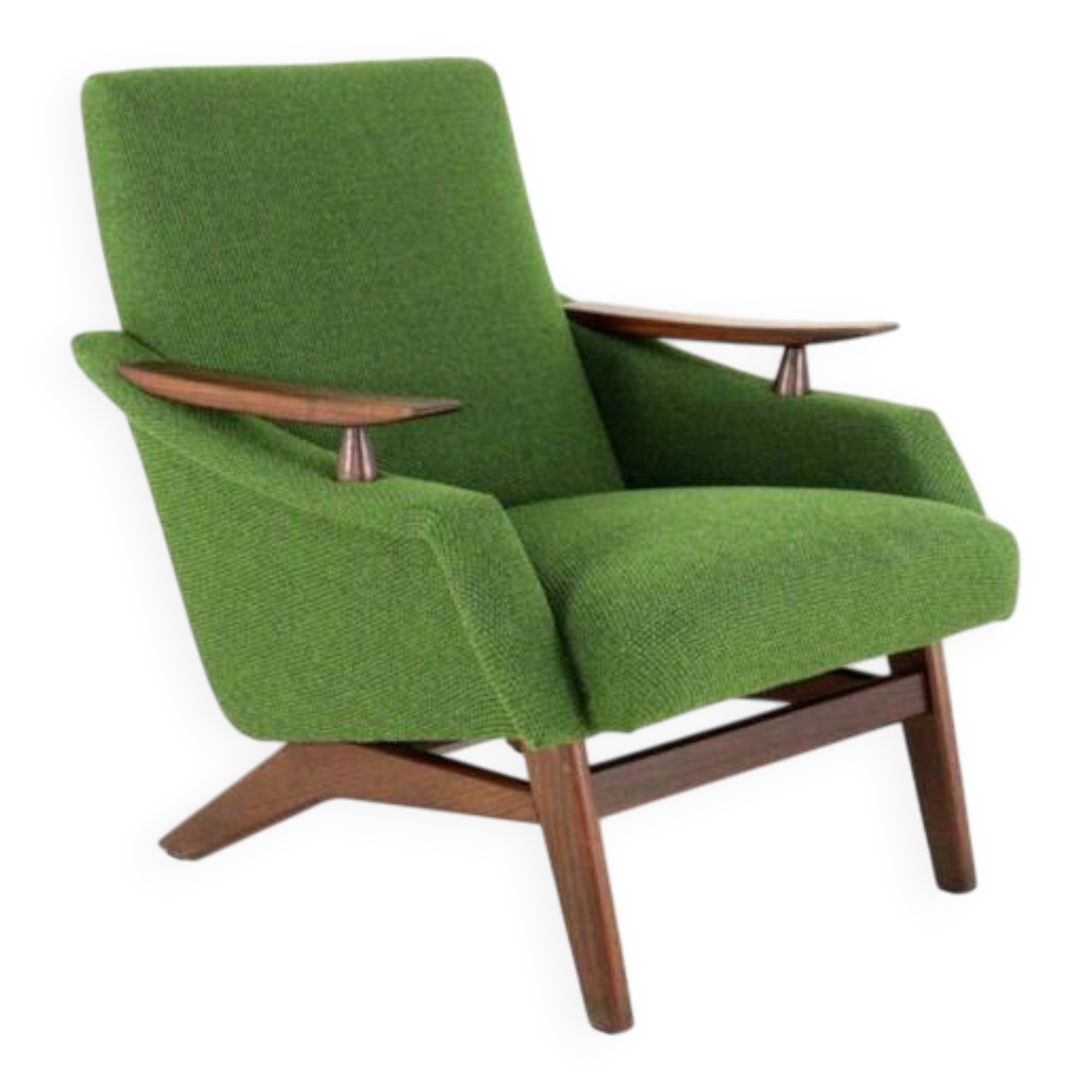 mid century teak Armchair 'Breda' | - fully restored + new upholstery