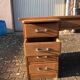 Solid oak office two caissons
