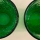 6 green whiskey glasses, bubbles and Biot soufflés