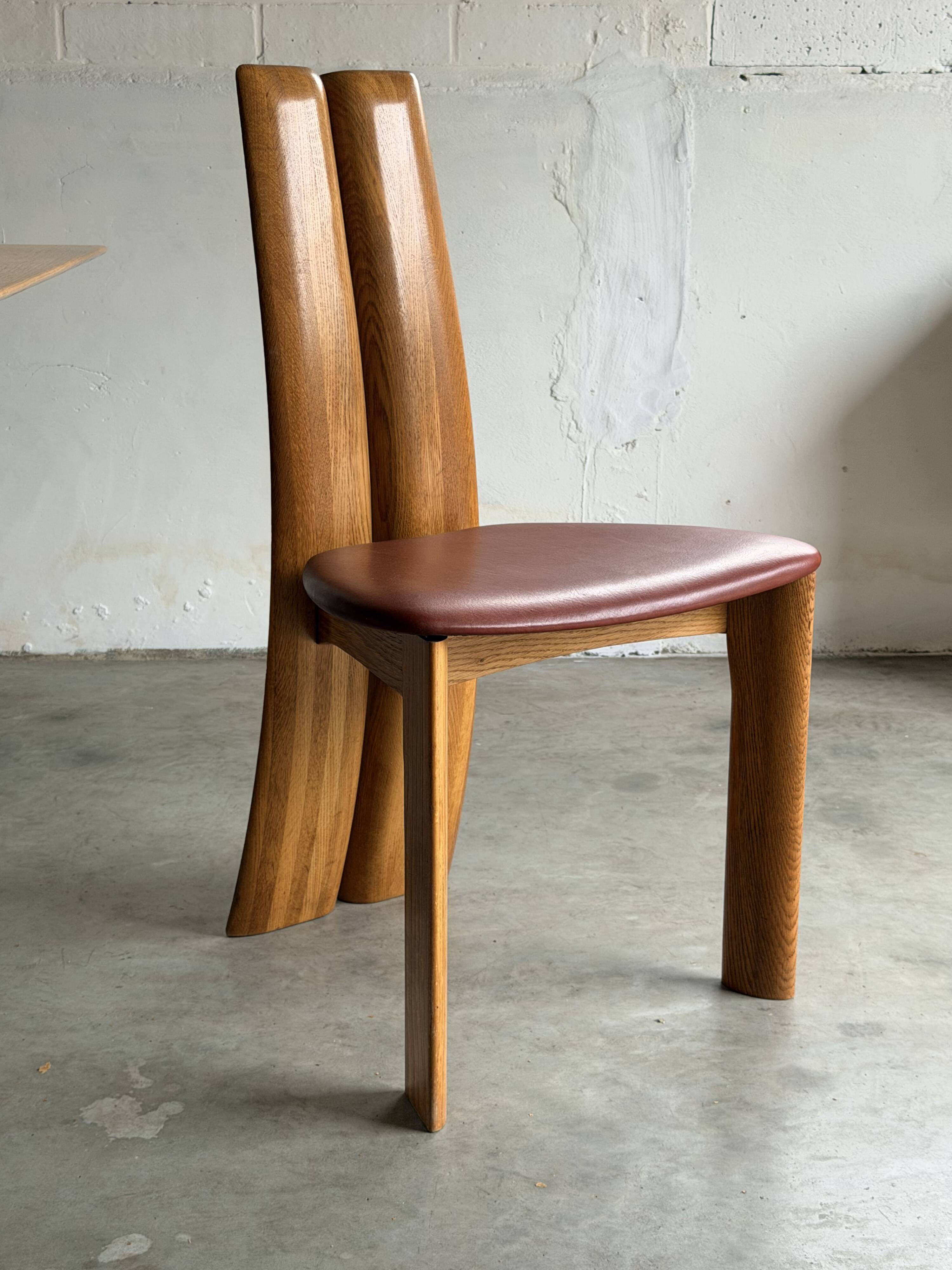 6 chaises à manger 'Orchid', Dries Van den Berghe, VDB -Pauvers, Belgique, 1985